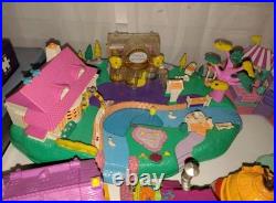 Vtg Lot Polly Pocket Magical Mansion Cinderella Castle Houses 8 Figures Untested