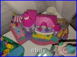 Vtg Lot Polly Pocket Magical Mansion Cinderella Castle Houses 8 Figures Untested