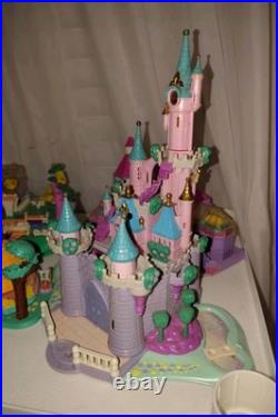 Vtg Lot Polly Pocket Magical Mansion Cinderella Castle Houses 8 Figures Untested