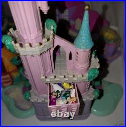 Vtg Lot Polly Pocket Magical Mansion Cinderella Castle Houses 8 Figures Untested