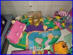 Vtg Lot Polly Pocket Magical Mansion Cinderella Castle Houses 8 Figures Untested