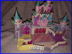 Vtg Lot Polly Pocket Magical Mansion Cinderella Castle Houses 8 Figures Untested
