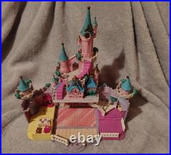 Vtg Lot Polly Pocket Magical Mansion Cinderella Castle Houses 8 Figures Untested