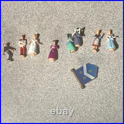 Vtg Lot of 8 figures Polly Pocket Bluebird Cinderella Enchanted +2 Castles