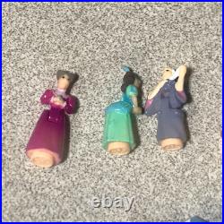 Vtg Lot of 8 figures Polly Pocket Bluebird Cinderella Enchanted +2 Castles
