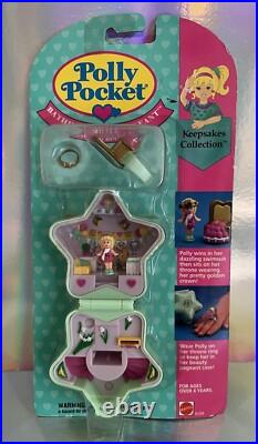 Vtg Polly Pocket Bathing BEAUTY PAGEANT Ring Case Compact Playset NEW MOC