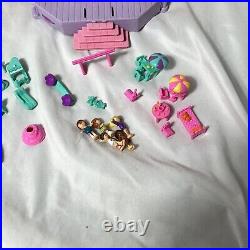 Vtg Polly Pocket Bluebird CLUBHOUSE! Incomplete Pop-Up Play House w 5 Figures