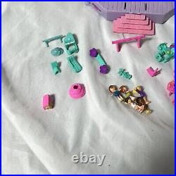 Vtg Polly Pocket Bluebird CLUBHOUSE! Incomplete Pop-Up Play House w 5 Figures