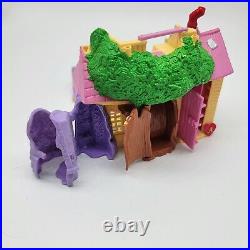 Vtg Polly Pocket Magical Movin' Pollyville Boutique Bluebird Treehouse Figures