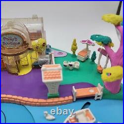 Vtg Polly Pocket Magical Movin' Pollyville Boutique Bluebird Treehouse Figures