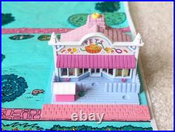 Vtg Polly Pocket Pollyville Set & Mat + Mansion Lights Up & Disney Magic Kingdom