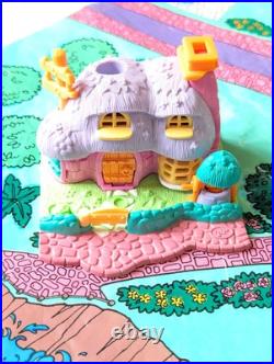 Vtg Polly Pocket Pollyville Set & Mat + Mansion Lights Up & Disney Magic Kingdom