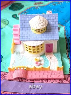 Vtg Polly Pocket Pollyville Set & Mat + Mansion Lights Up & Disney Magic Kingdom