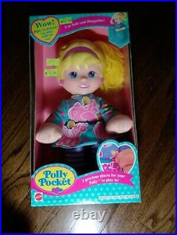 Vtg Polly Pocket Soft Huggable Friend NIB Bluebird Toys Mattel Baby Play RARE